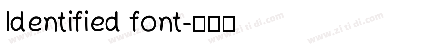 Identified font字体转换